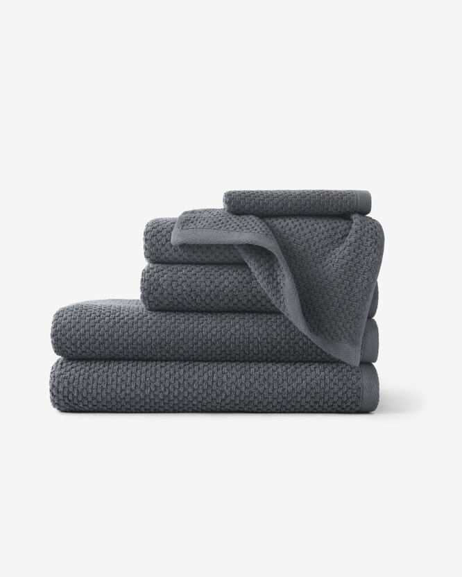 Frottee-Handtuch / Badetuch aus Baumwolle Micro Pure - Graphit