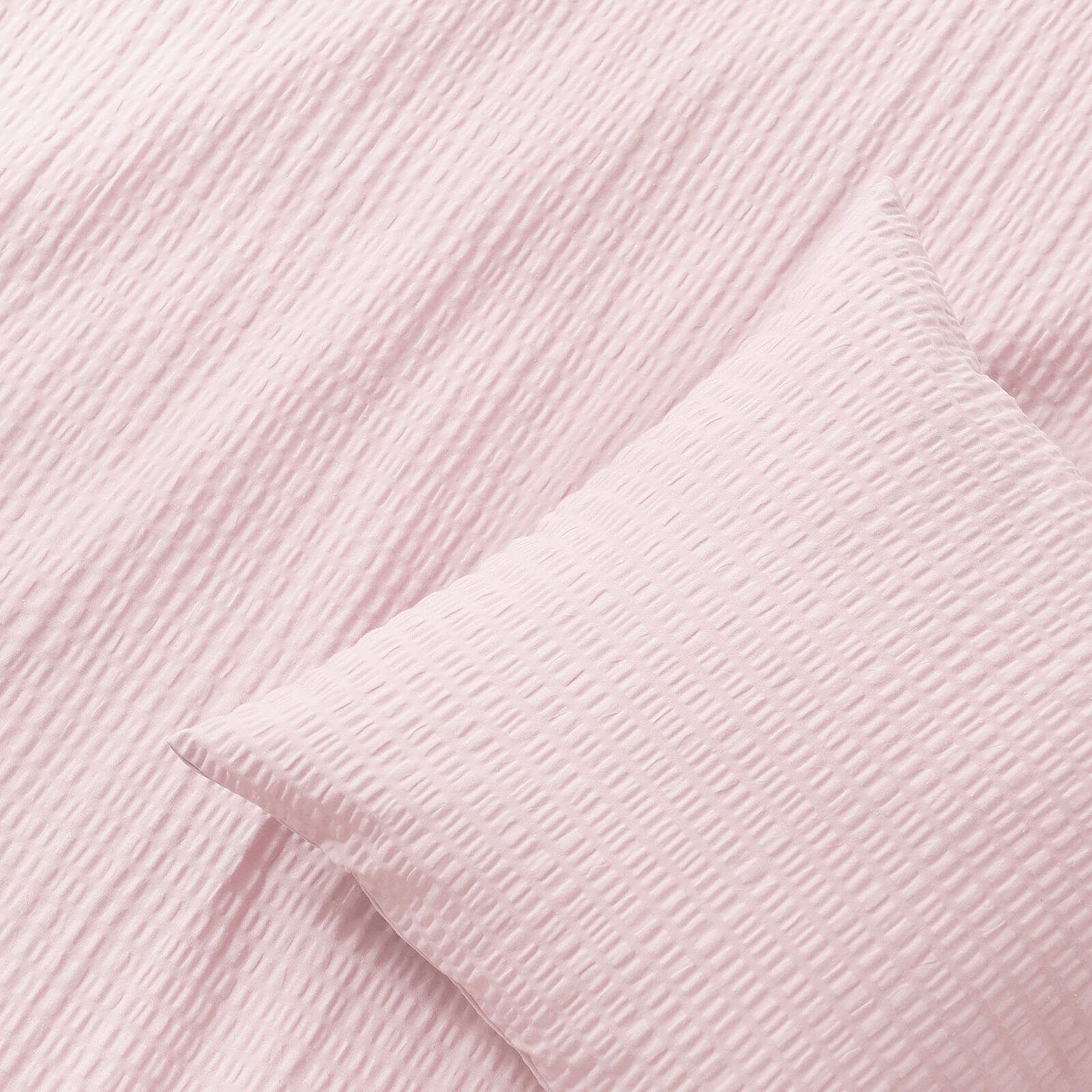 Seersucker-Kissenbezug - puderrosa