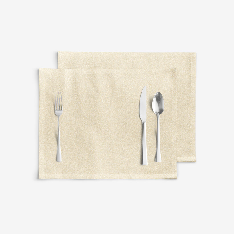 Exklusives Weihnachtstischset - goldfarbe mit Glitzereffekt - Set 2 Stücke