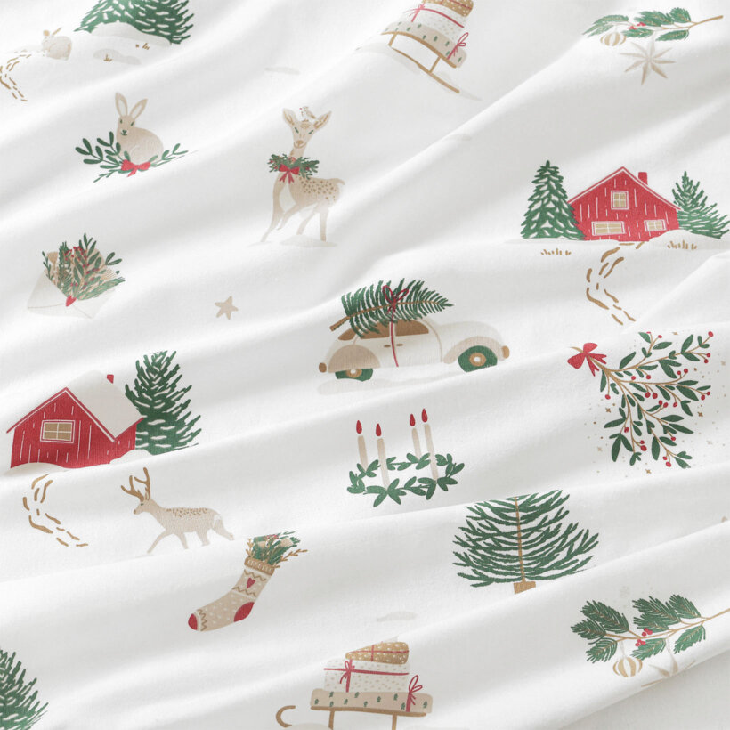 Flanellstoff - Traditionelle Weihnachten