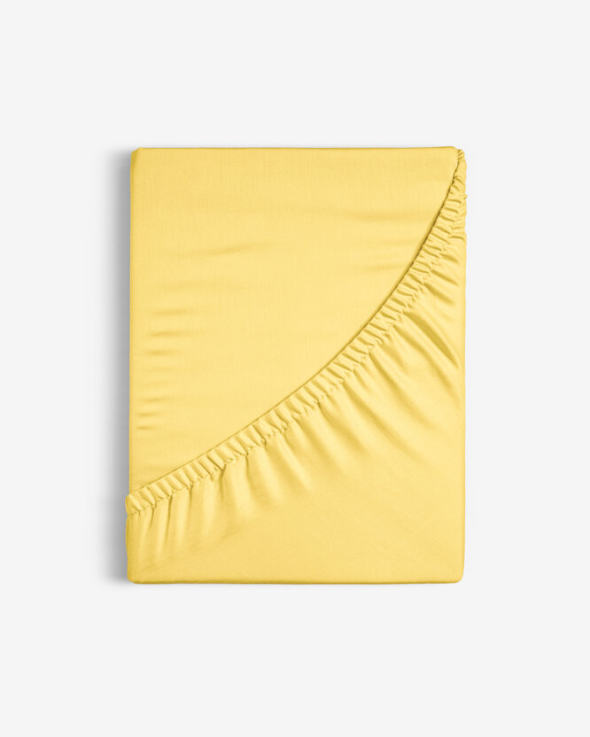 Spannbettlaken aus Baumwolle - gelb