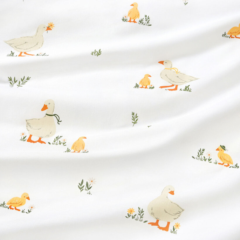 Ostern Ovale Tischdecke aus 100% Baumwolle - Enten