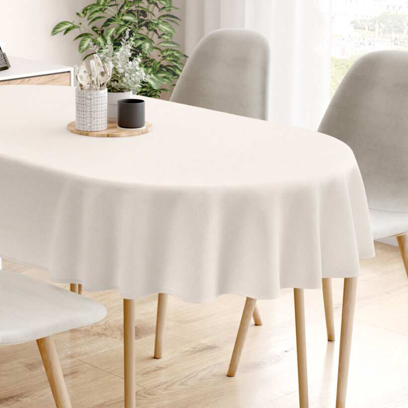 Ovale Tischdecke Peru - creme