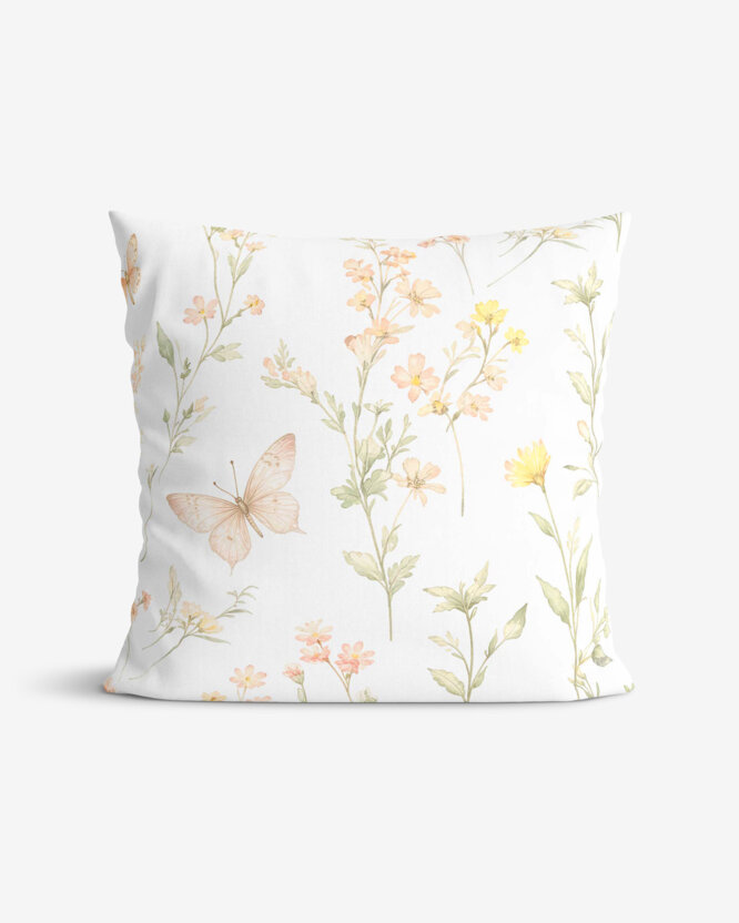 Dekorativer Kissenbezug - Schmetterlingsgarten