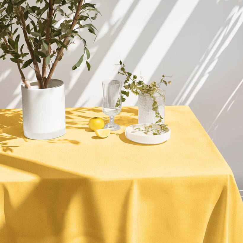 Eckige Tischdecke Malaga - gelb