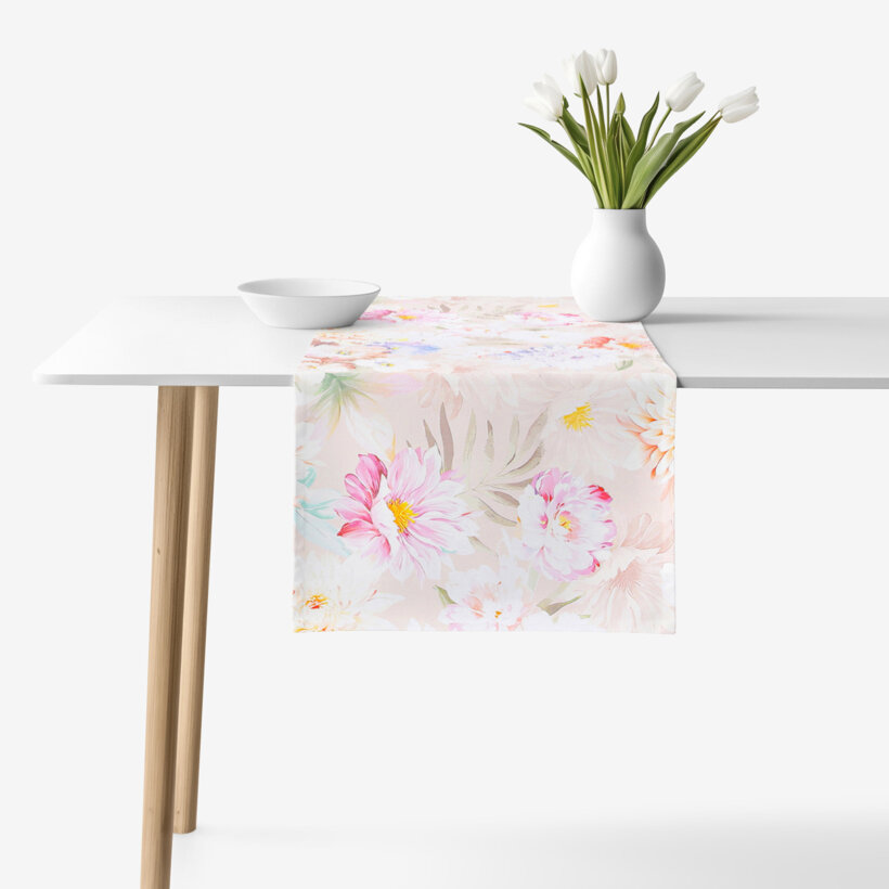 Tischläufer aus 100% Baumwolle Deluxe - wilde Blumen