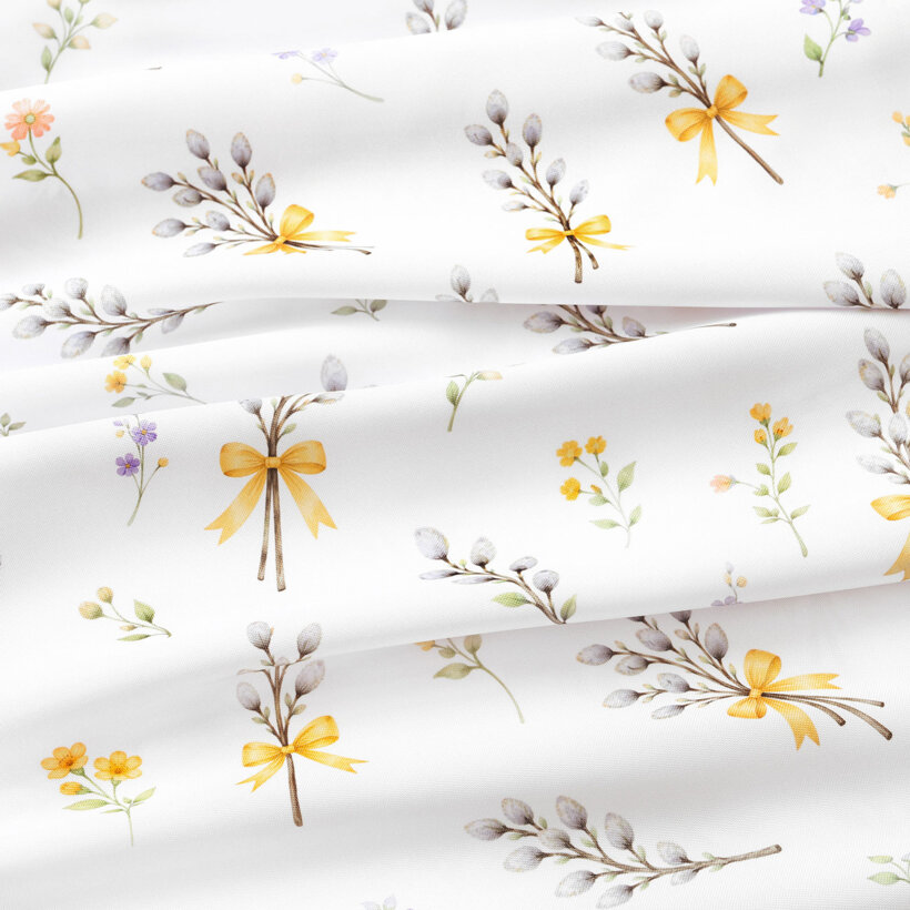 Frühlings-Runde Tischdecke Teflon - Weidenkätzchen