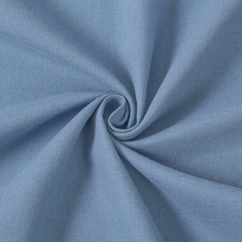 Natürlicher Leinenmischstoff - blau