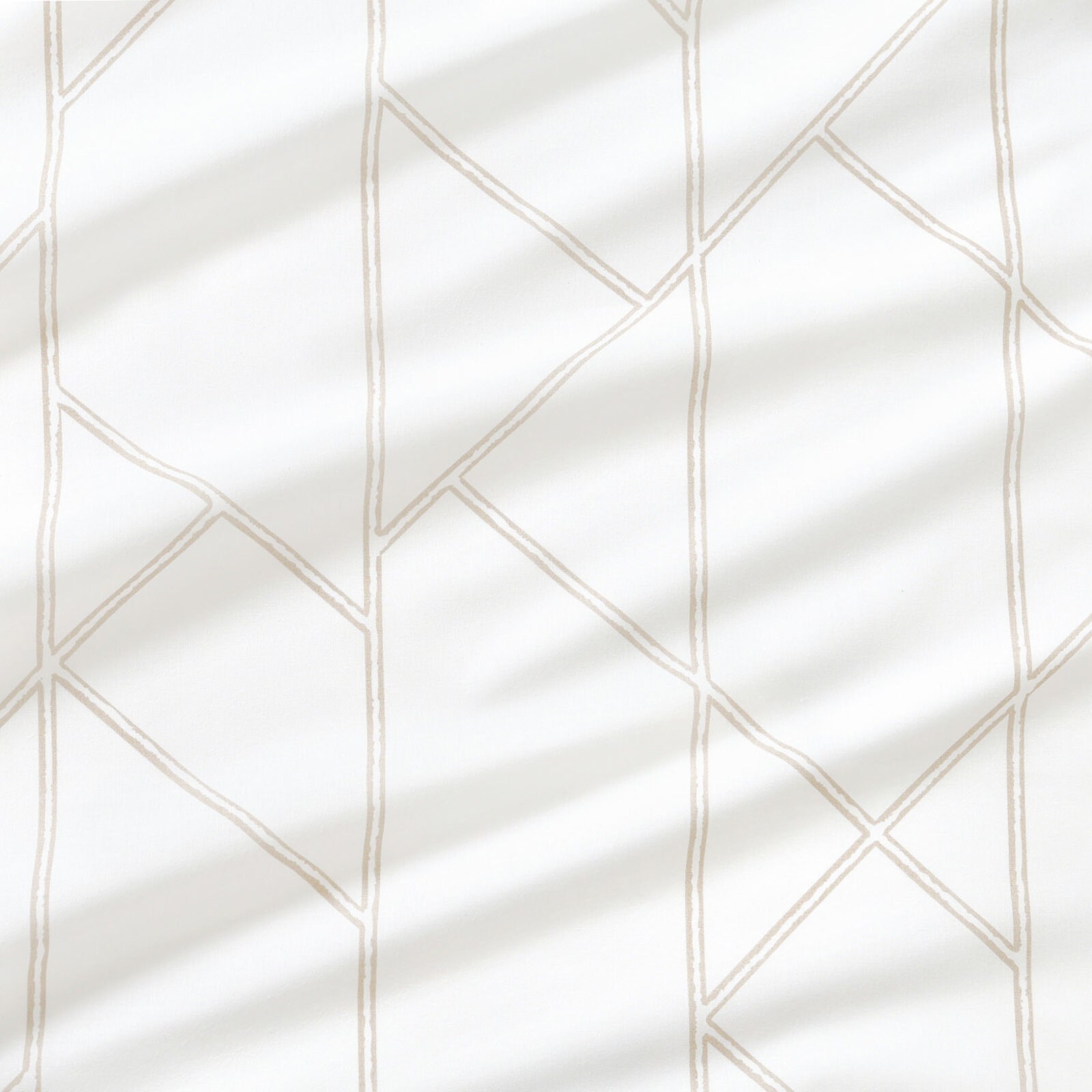 Baumwollstoff - Geometrische Linien auf Weiß