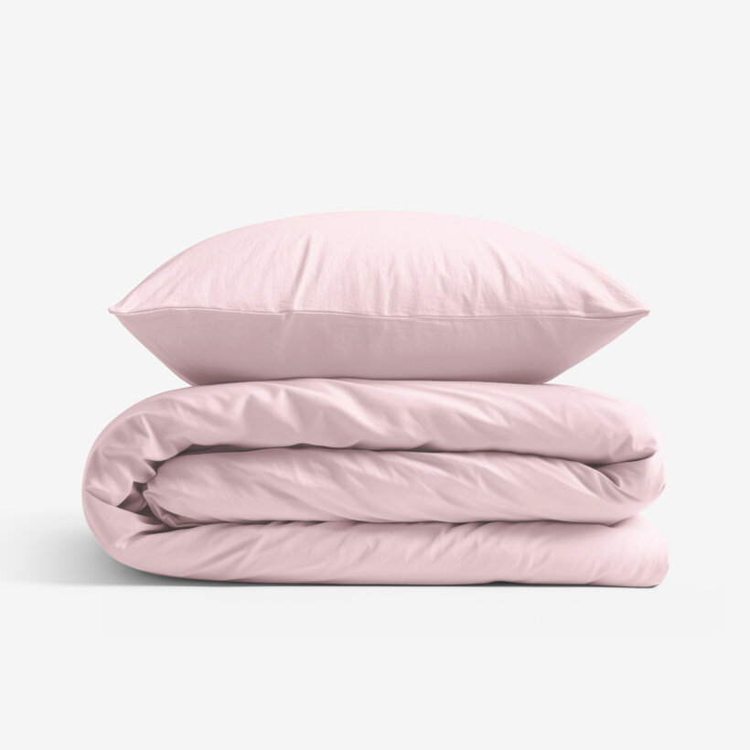 Bettwäsche aus Baumwolle - Puderrosa