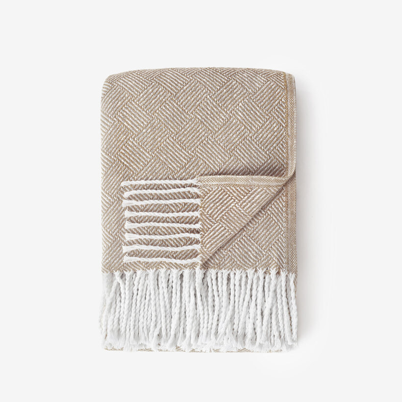 Plaid Mosaik - beige