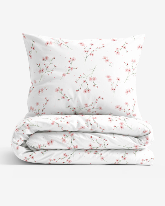 Bettwäsche aus Baumwolle - Blühende Sakura-Kirschbäume