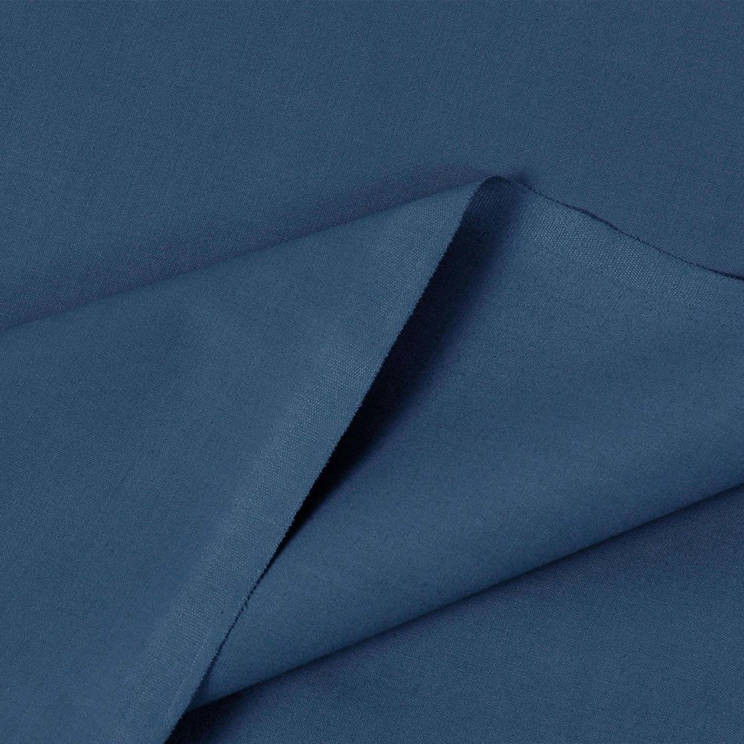 Baumwollstoff einfarbig Suzy - marineblau