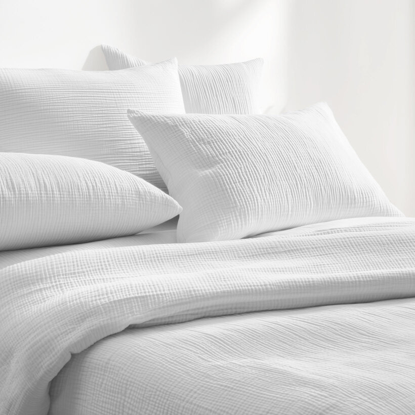 Musselin-Bettwäsche – hellgrau