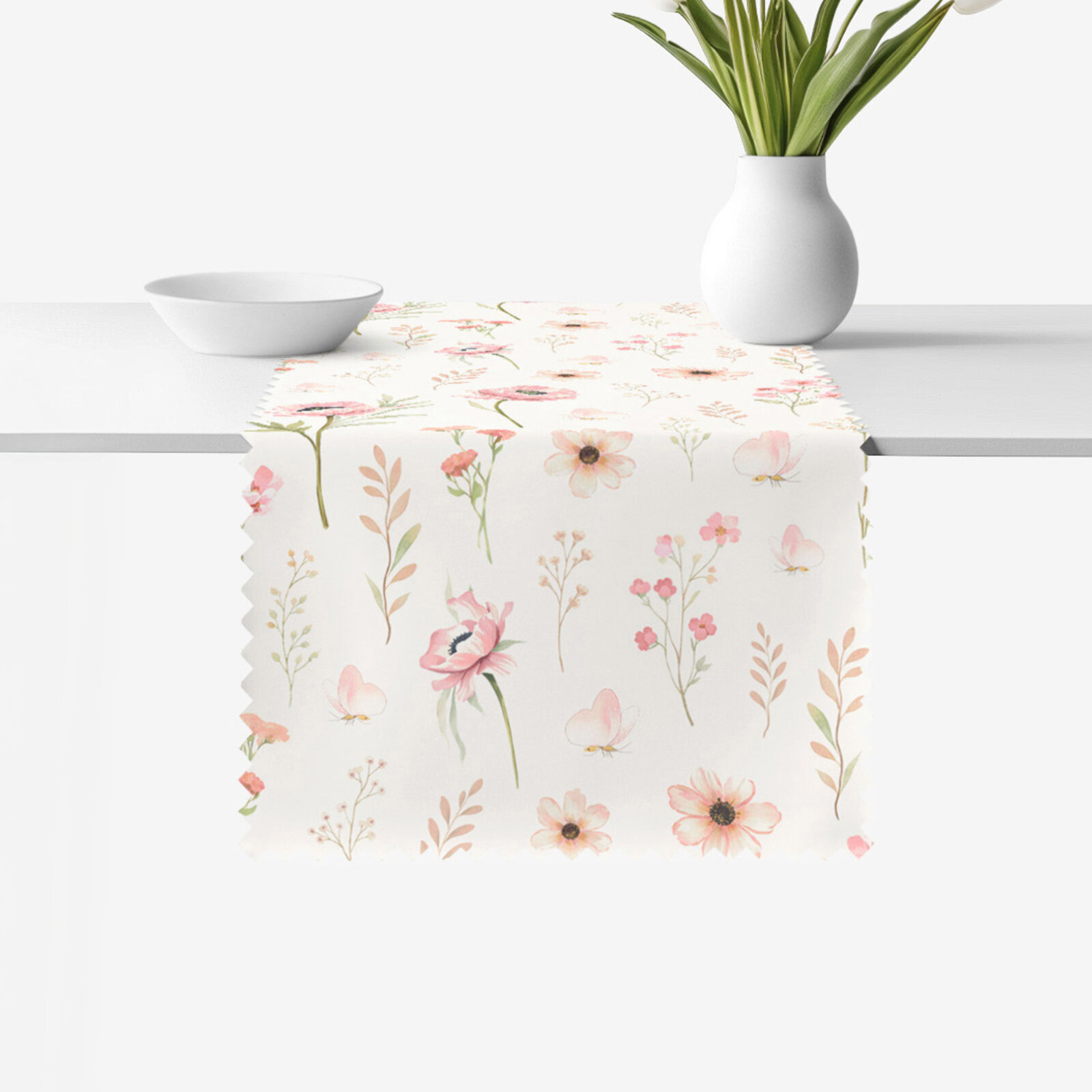 Teflon-Tischläufer - Rosa Blümchen