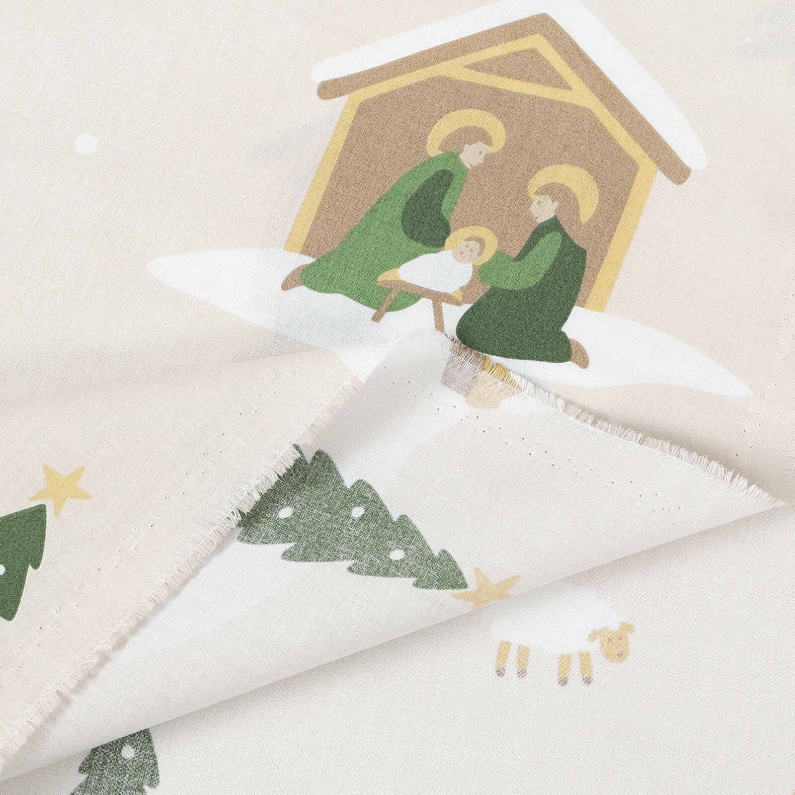 Weihnachtlicher Baumwollstoff - Weihnachtslieder