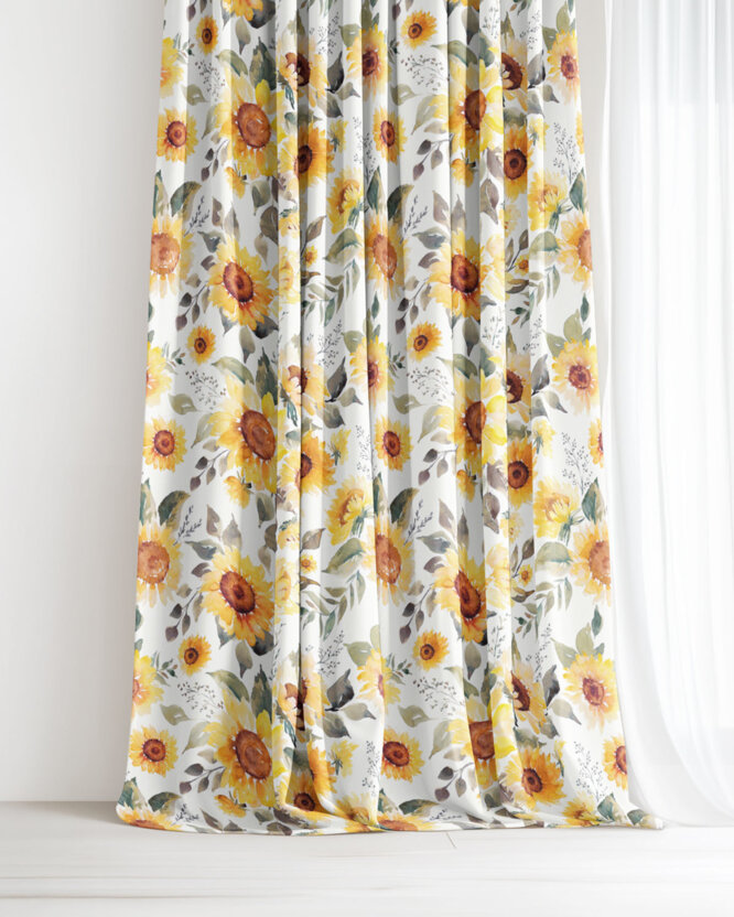 Dekorativer Vorhang – Sonnenblumen