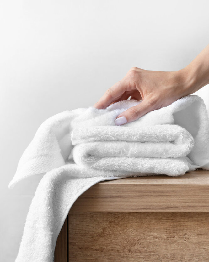 Bambus-Handtuch/Badetuch – burgunderrosa