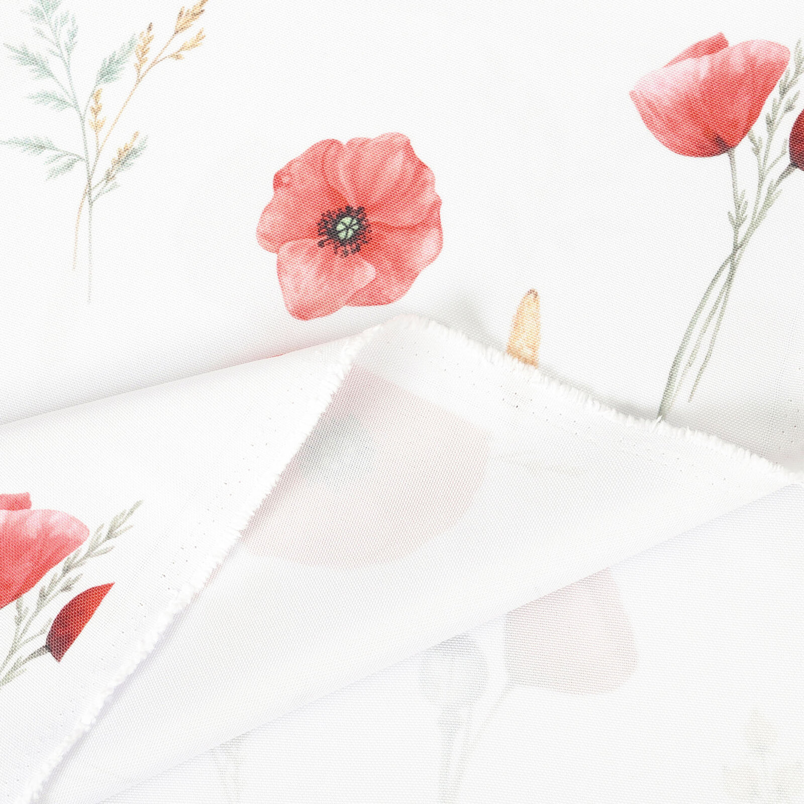 Teflonstoff für Tischdecken - Mohnblumen