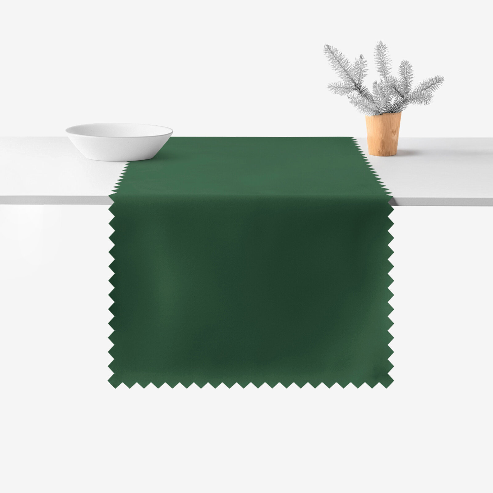 Weihnachtlicher Teflon-Tischläufer - dunkelgrün