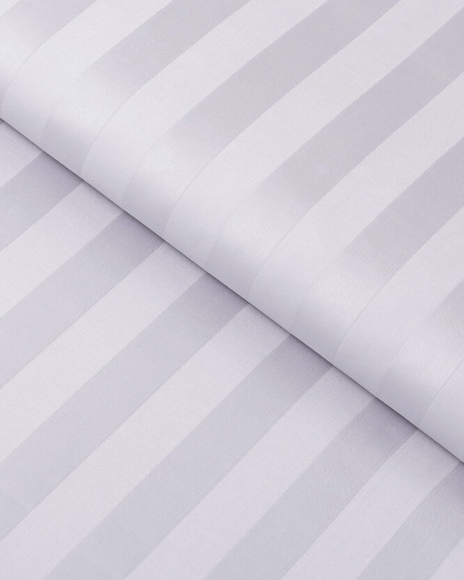 Damast - hellgraue Streifen mit Satin-Glanz