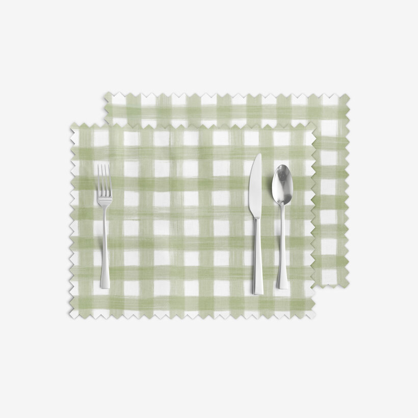 Teflon-Tischset - Landhauskaro - 2 Stück