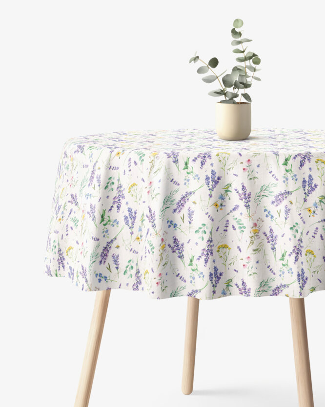Runde Tischdecke Valencia - Lavendelgarten