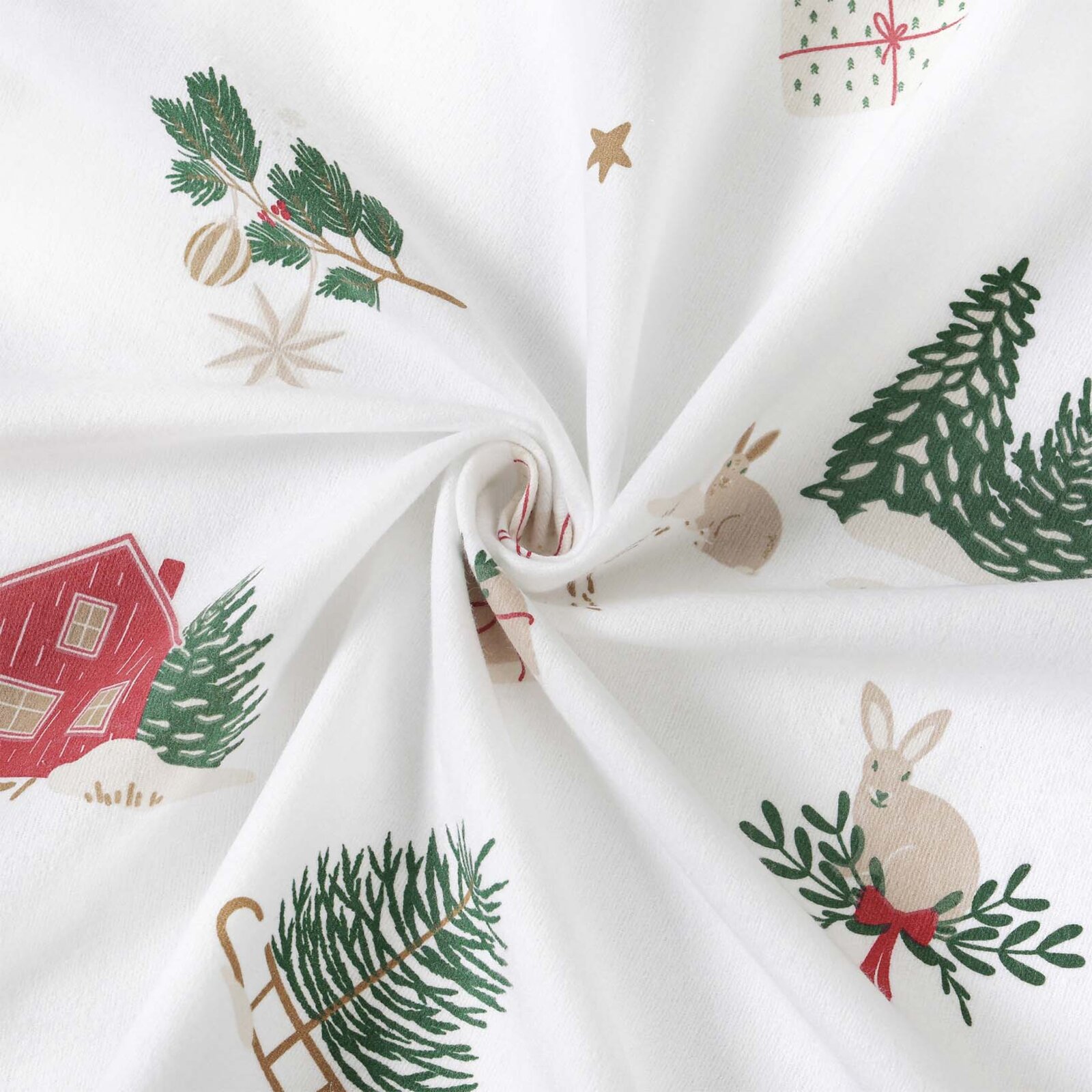 Flanellstoff - Traditionelle Weihnachten