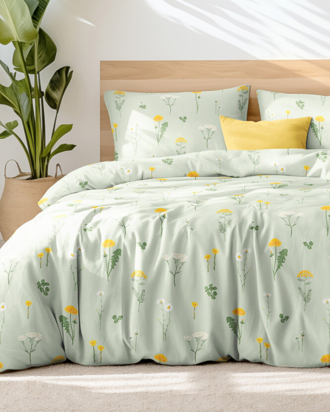 Bettwäsche aus Baumwolle - Grüne Wiese