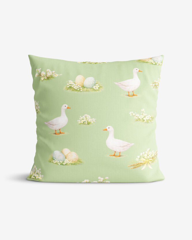 Ostern Dekorativer Kissenbezug - Gänse und Ostereier