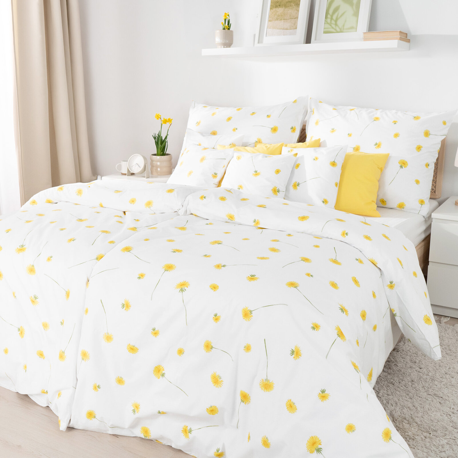 Bettwäsche aus Baumwolle - Löwenzahn