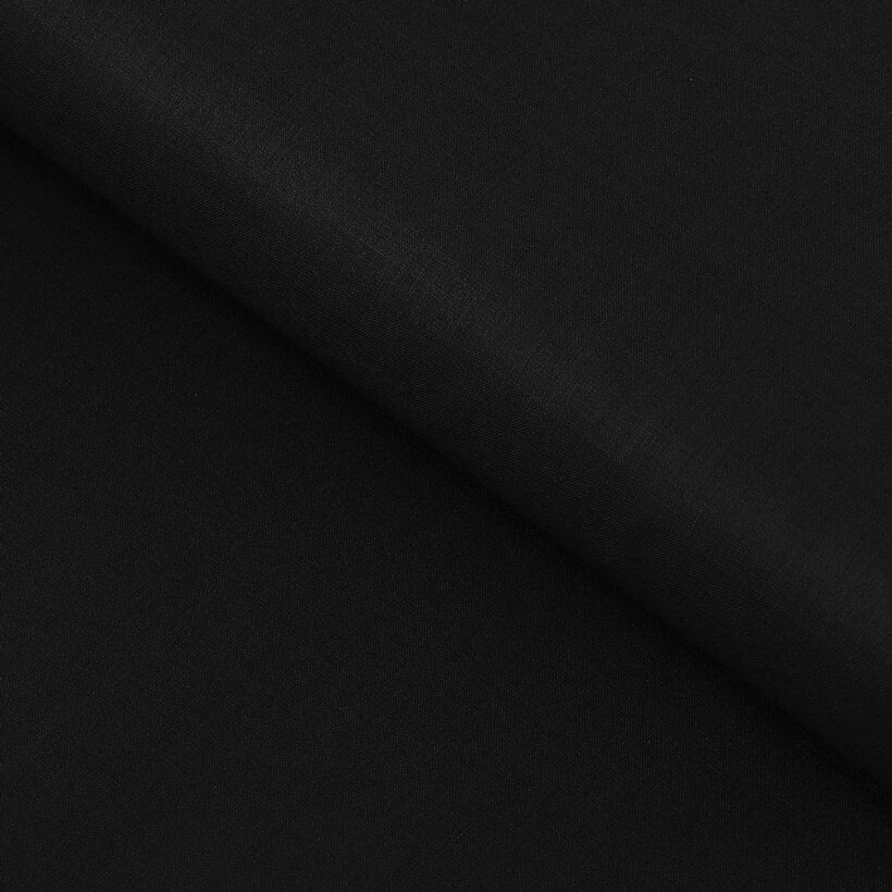 Baumwollstoff einfarbig Suzy - schwarz