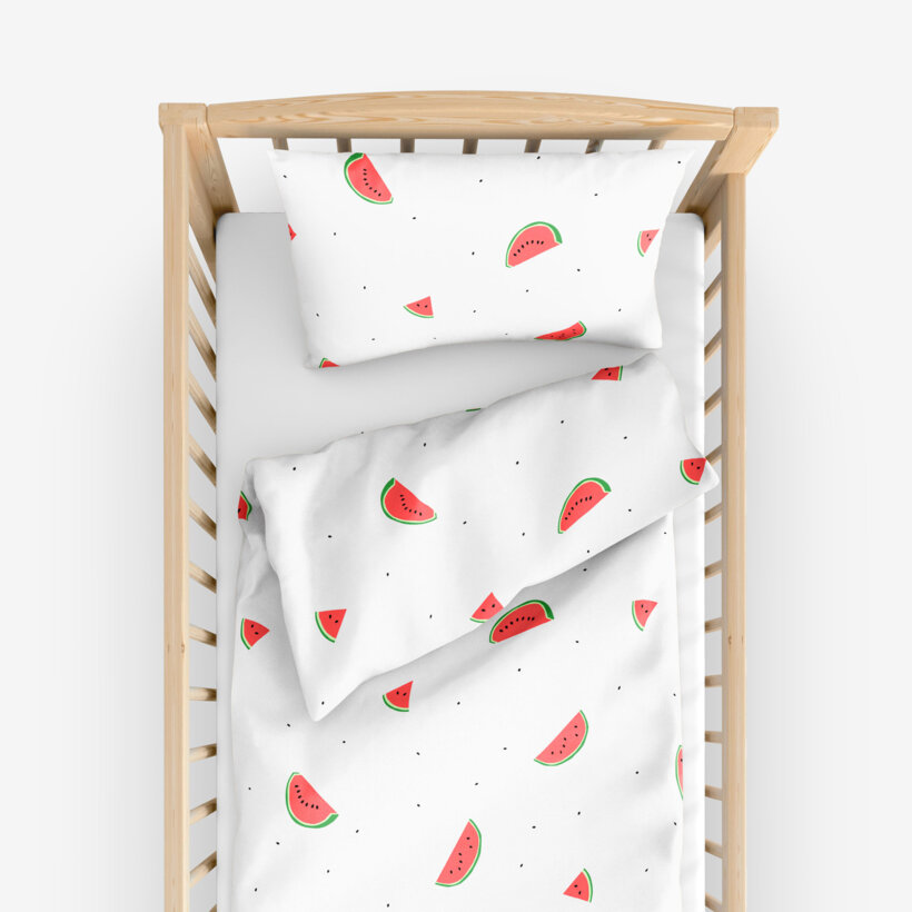 Bettwäsche für Babybetten aus Baumwolle - Melone