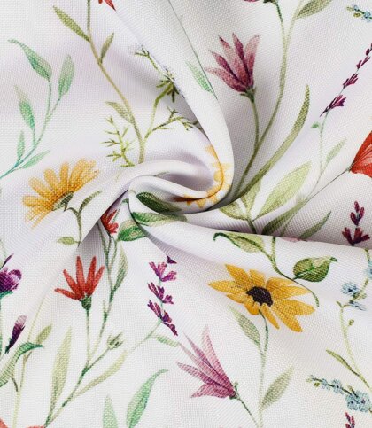 Eckige Tischdecke Teflon - bunte Frühlingsblumen