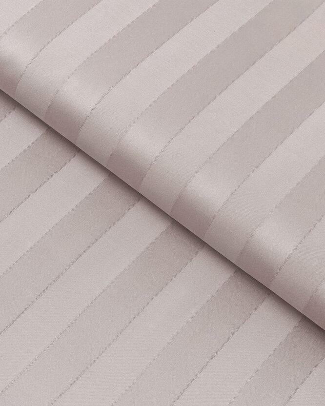 Damast - graubraun Streifen mit Satin-Glanz