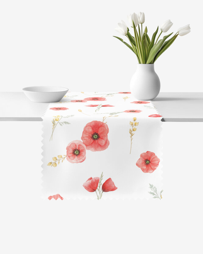 Teflon-Tischläufer - Mohnblumen