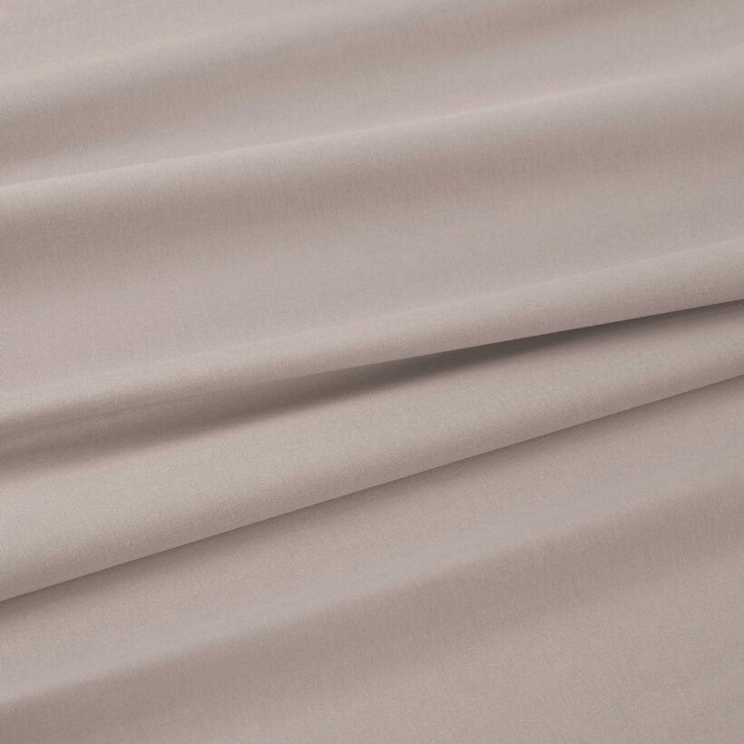 Runde Tischdecke 100% Baumwolle - graubraun