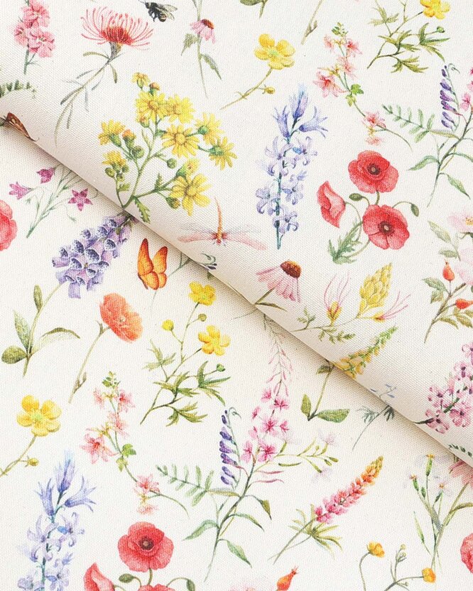 Dekorativer Stoff Valencia - Blühende Wiese
