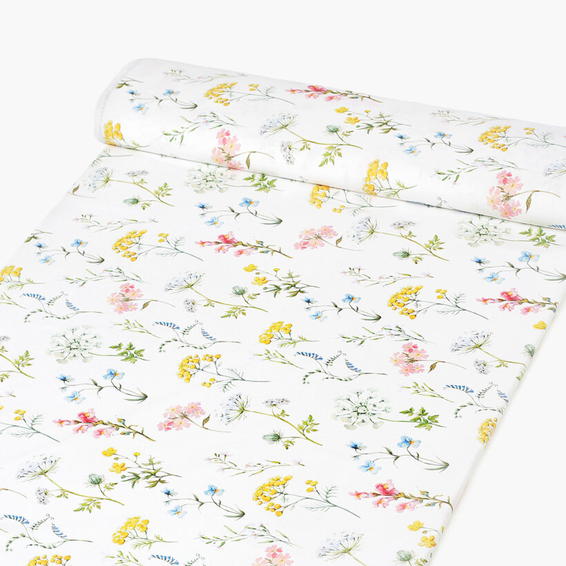Baumwollstoff Deluxe - blühender Frühling