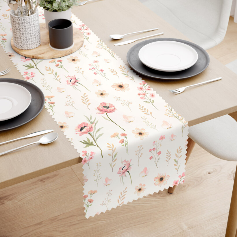 Teflon-Tischläufer - Rosa Blümchen