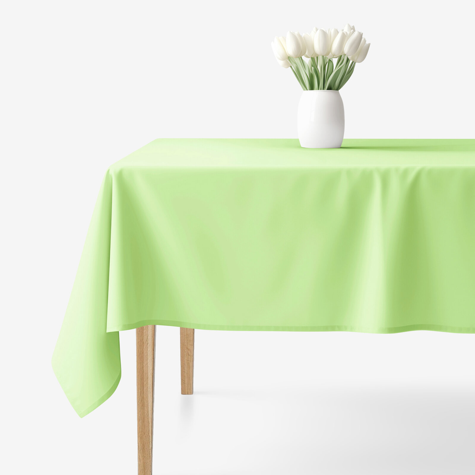 Eckige Tischdecke 100% Baumwolle - frühlingsgrün