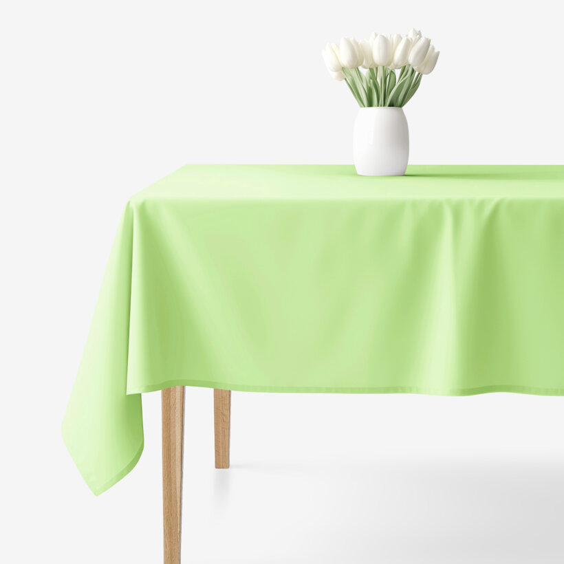 Eckige Tischdecke 100% Baumwolle - frühlingsgrün