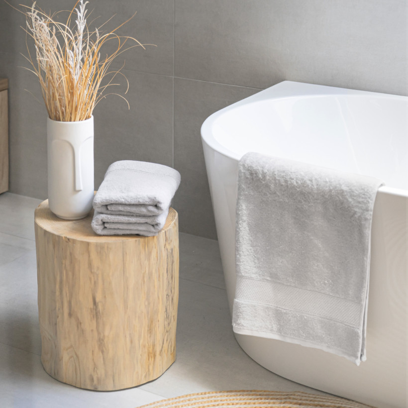 Bamboo Handtuch/Duschtücher Soft Lux - hellgrau