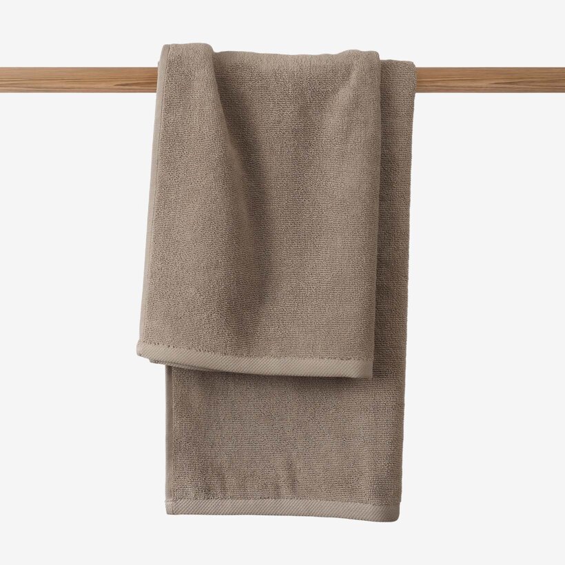 Frottierhandtuch/Duschtuch Soft ohne Bordüre – graubraun