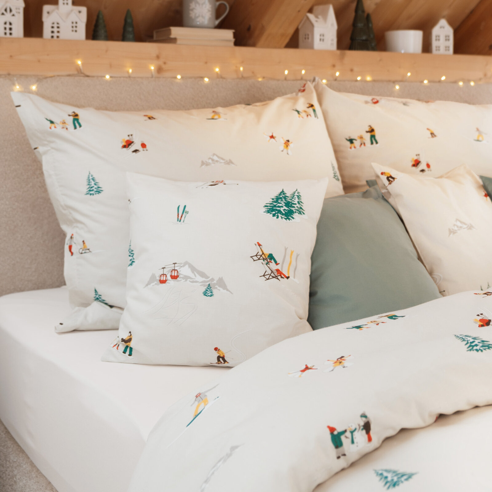 Weihnachtlich Bettwäsche aus Baumwolle - Winterfreuden