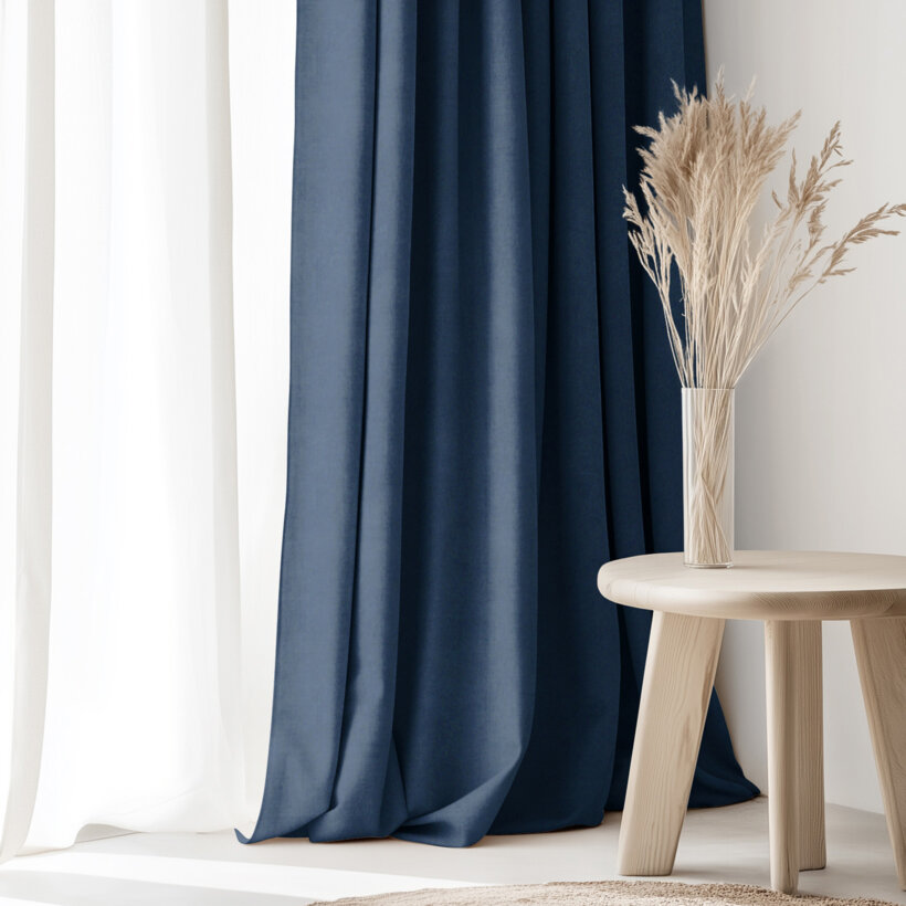 Dekorativer Vorhang Marbella - marineblau