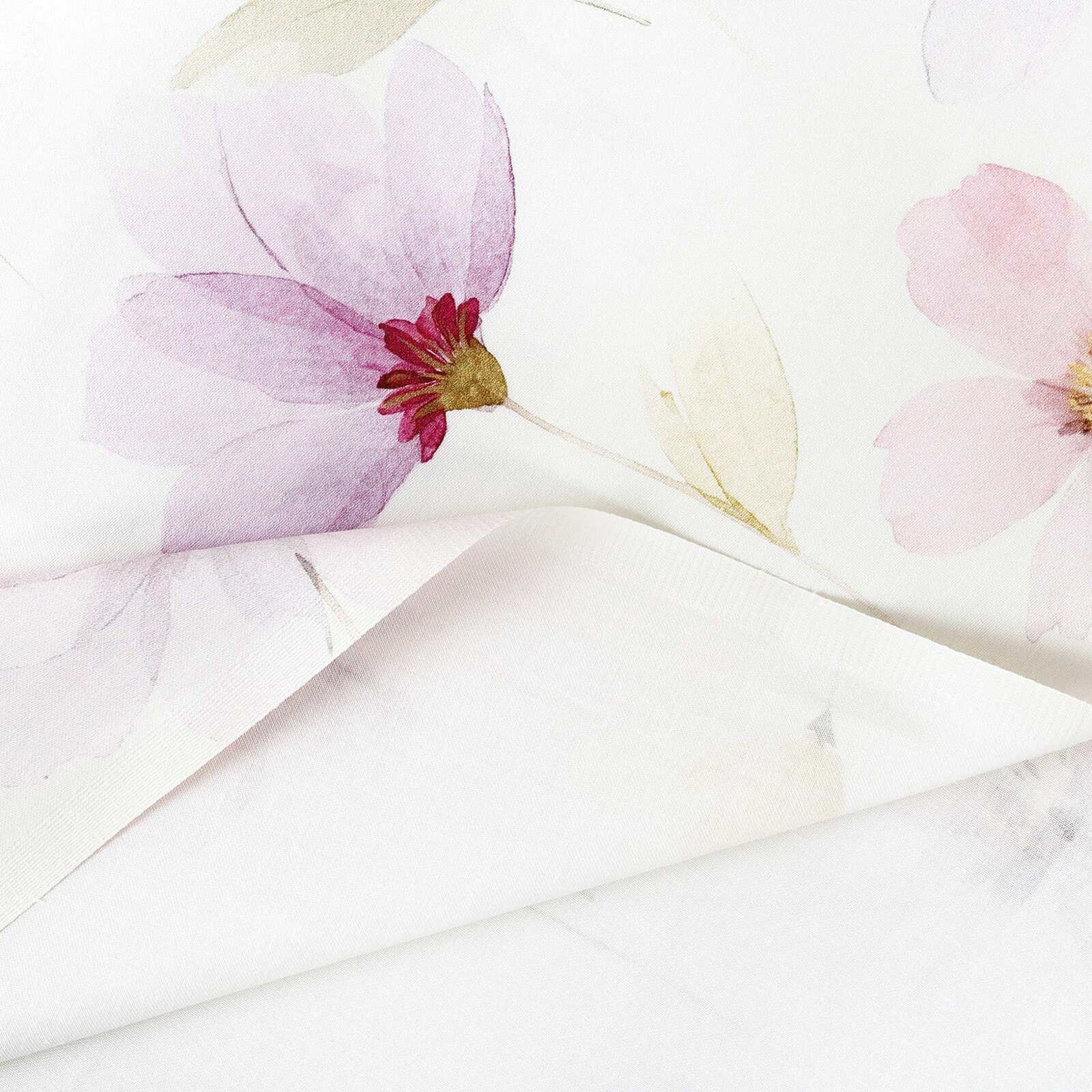 Mako-Satin - Lila Blüten