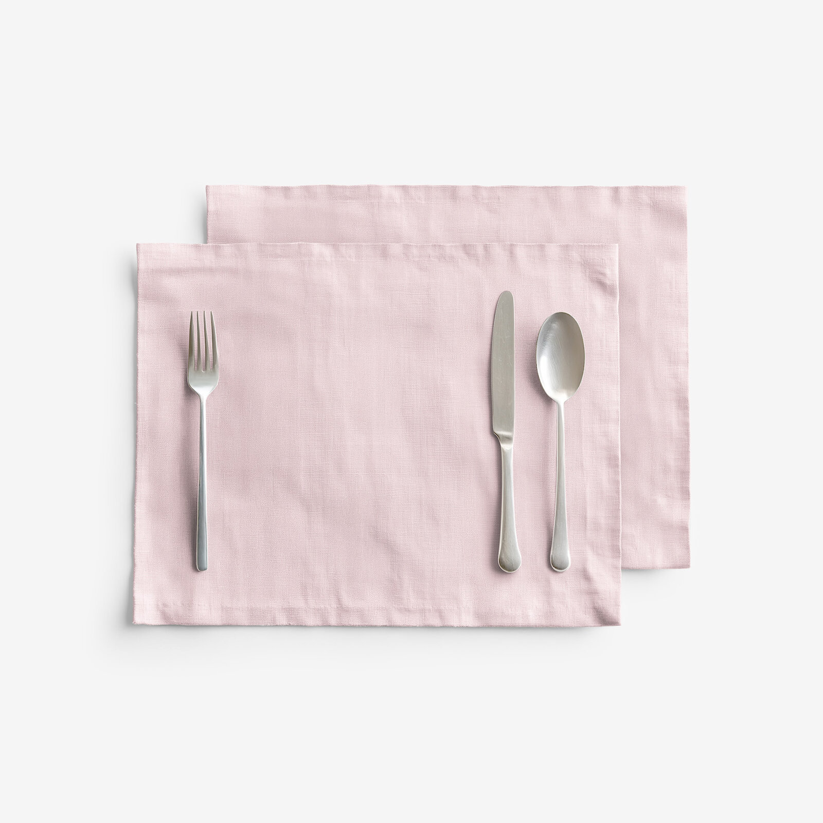 Tischset aus Leinenmischung - puderrosa - 2 Stück Set
