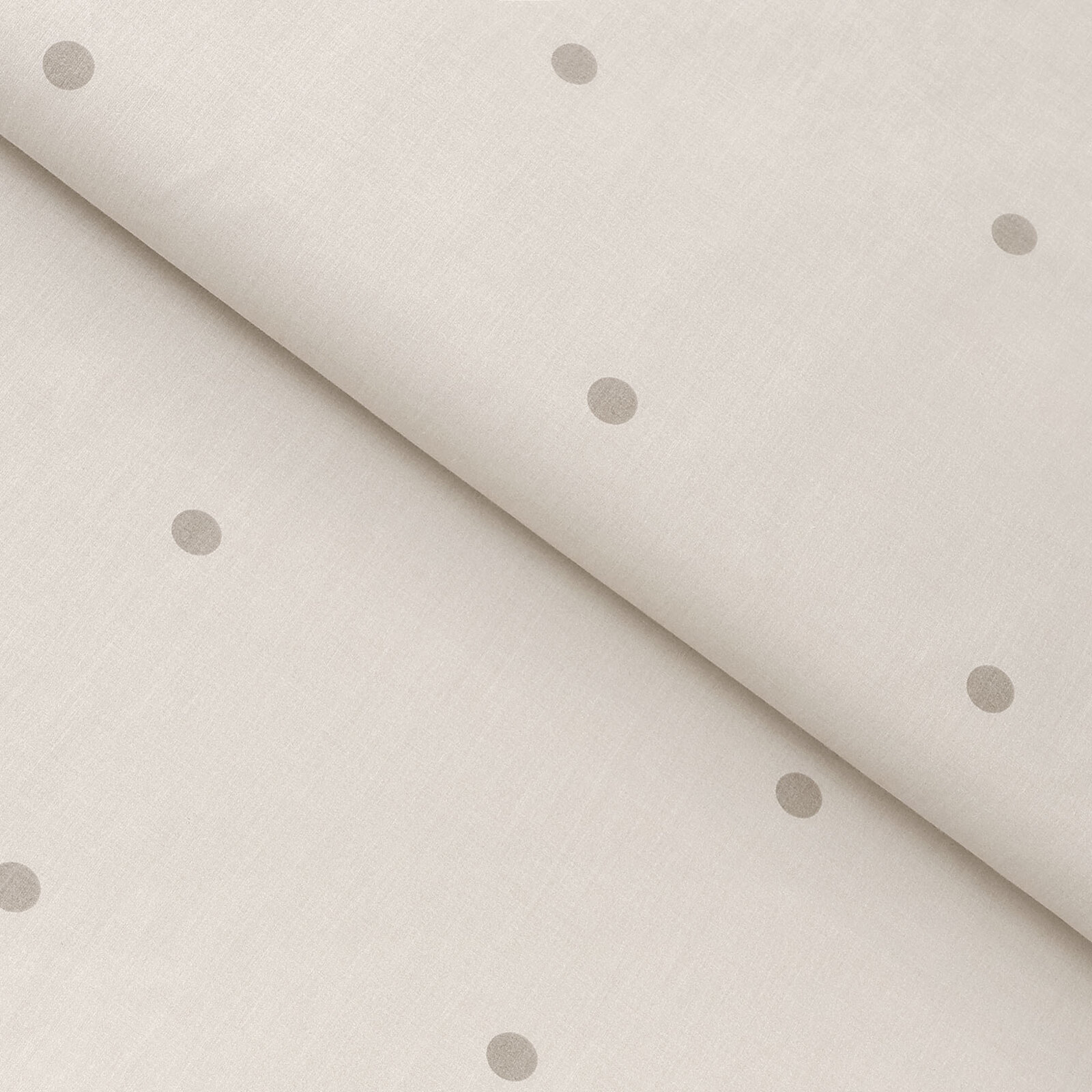 Baumwollstoff - Pünktchen auf Beige