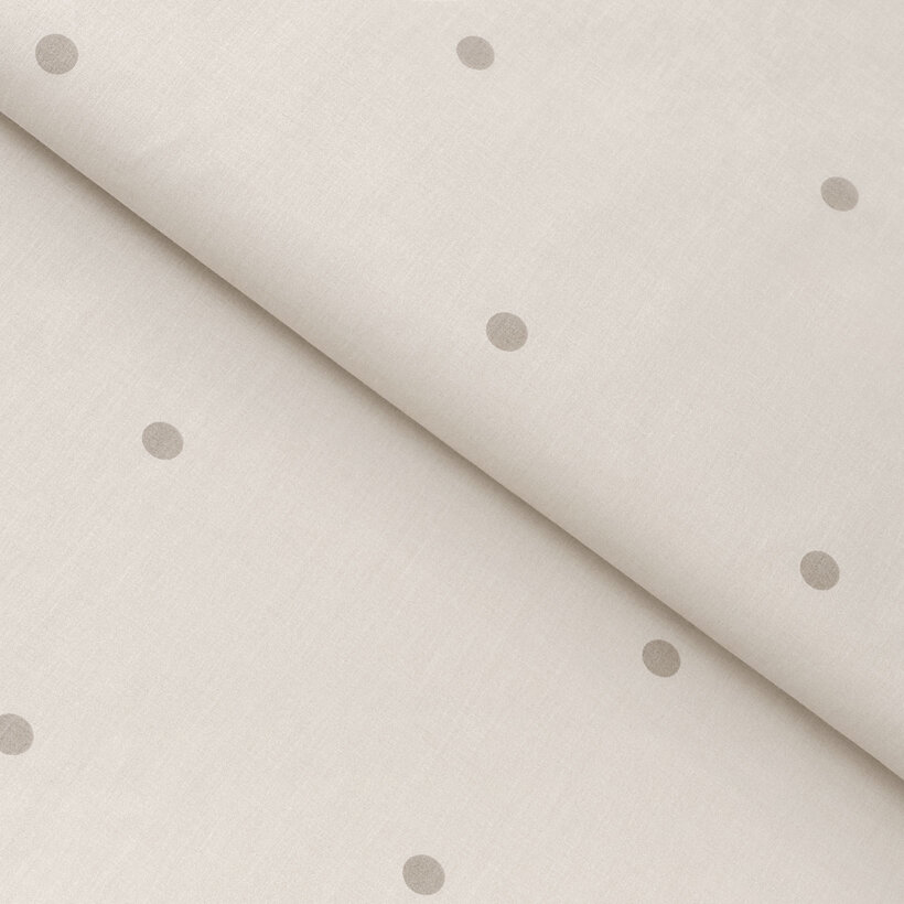 Baumwollstoff - Pünktchen auf Beige